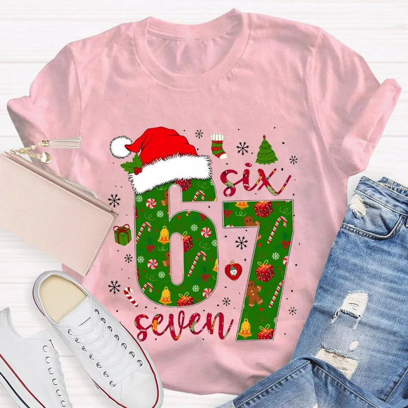 Festive Holiday Graphic Tee, Christmas Snowflake Santa Hat T-Shirt, Adorable Santa Hat Snowflake Shirt, Merry Christmas Unisex Winter Tee Shirt