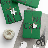 Elegant Christmas Gift Wrap, Script Ho Ho Ho Wrapping Paper, Holiday Wrapping Paper Roll, Festive Script Gift Wrap, Xmas Wrapping Paper