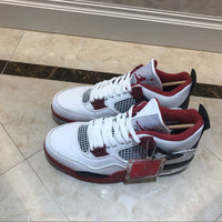 Sneakers, Burgundy White Colorway, Lace Up Design, Casual Gift for Sneaker Fans