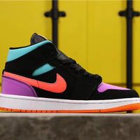 Low Top Sneakers, Black Colorway, Mismatched Colorway, Lace Up Design, Casual Gift for Sneaker Fans