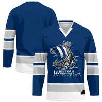 Western Washington Vikings Hockey Jersey - Navy