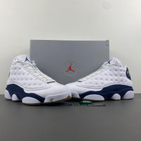 Low Top Sneakers, White Navy Colorway, Lace Up Design, Casual Gift for Sneaker Fans