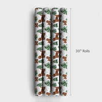 Winter Snow Tree Gift Wrap, Havanese Dog Christmas Wrapping Paper, Watercolor Dog Holiday Wrapping Paper, Adorable Pet Lover Gift Wrap Roll