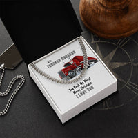 Mens Truck Driver Cuban Chain, Trucker Husband Cuban Link Chain Necklace, Stainless Steel Cuban Link Necklace, Christmas Present for Him