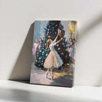 Clara Dance Impressionist Canvas Print, Nutcracker Ballet Canvas Wall Art, Holiday Nutcracker Canvas Decor, Christmas Seasonal Wall Art