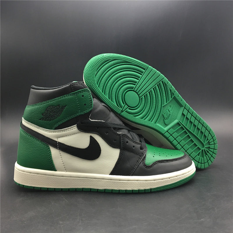 Sneakers, White Black Green Colorway, Leather Footwear, Lace Up Design, Casual Gift for Sneaker Fans