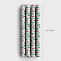 Coastal Nautical Wrapping Paper, Watercolor Seahorse Christmas Wrapping Paper, Beach Holiday Wrapping Paper, Ocean Sea Life Xmas Gift Wrap