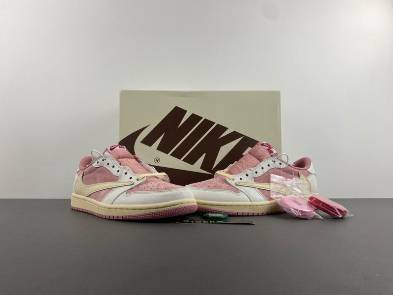 Low Top Sneakers, White Pink Colorway, Reverse Hook Design, Lace Up Design, Casual Gift for Sneaker Fans