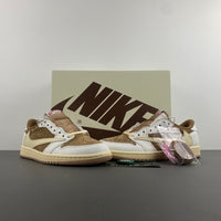 Low Top Sneakers, Khaki White Pink Colorway, Reverse Hook Design, Lace Up Design, Casual Gift for Sneaker Fans