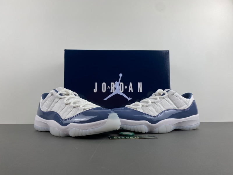 Low Top Sneakers, Navy Blue White Colorway, Lace Up Design, Casual Gift for Sneaker Fans