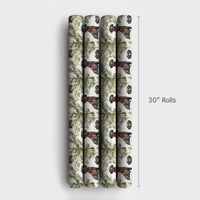 Watercolor Christmas Dog Gift Wrap, Black Lab Wrapping Paper, Snowy Tree Labrador Wrapping Paper, Holiday Pet Gift Wrap, Winter Dog Paper