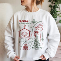 Social Justice Nativity Sweatshirt, Rejoice Birth of Jesus Sweatshirt, Liberal Christian Holiday Sweatshirt, Religious Christmas Crewneck