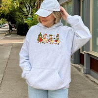 Retro Teacher Holiday Hoodie, Christmas Duck Hoodie, Humorous Winter Mallard Sweatshirt, Adorable Xmas Duck Graphic Hooded Pullover, Teacher Present