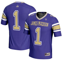 #1 James Madison Dukes Endzone Football Jersey - Purple