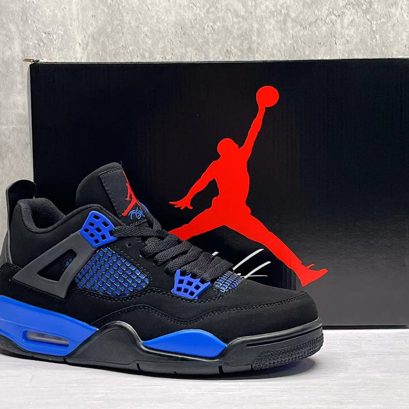 Mid Top Sneakers, Blue Black Colorway, Lace Up Design, Casual Gift for Sneaker Fans