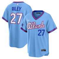 Atlanta Braves Austin Riley Powder Blue 2026 City Connect Stadium Jersey