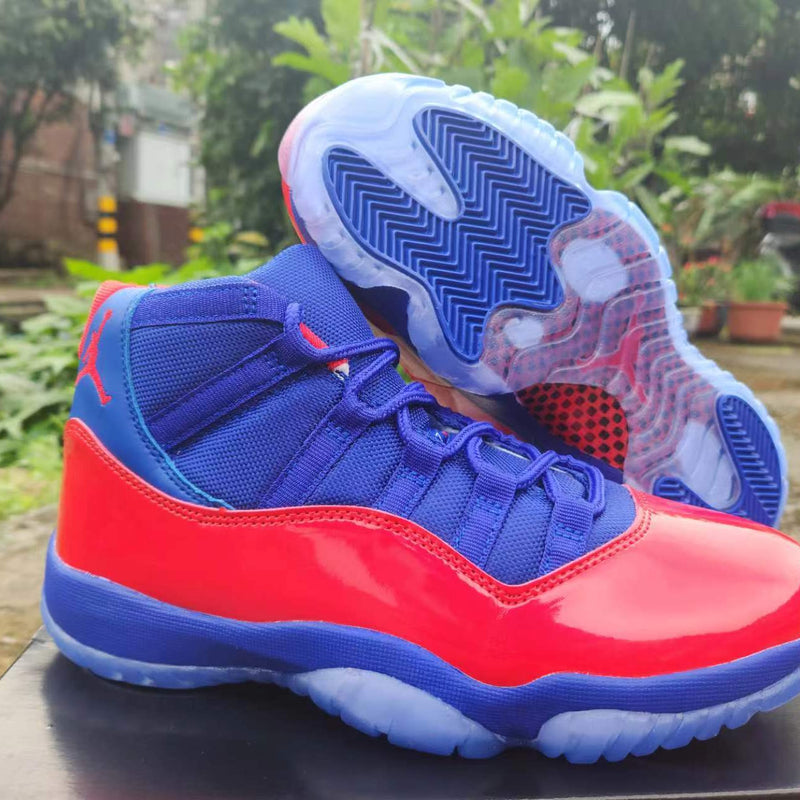 High Top Sneakers, Royal Blue Red Colorway, Lace Up Design, Casual Gift for Sneaker Fans