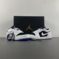 Low Top Sneakers, Blue White Black Colorway, Lace Up Design, Casual Gift for Sneaker Fans