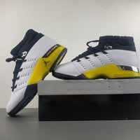 Low Top Sneakers, White Black Yellow Colorway, Lace Up Design, Casual Gift for Sneaker Fans