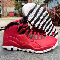 High Top Sneakers, Red Black Colorway, Lace Up Design, Casual Gift for Sneaker Fans