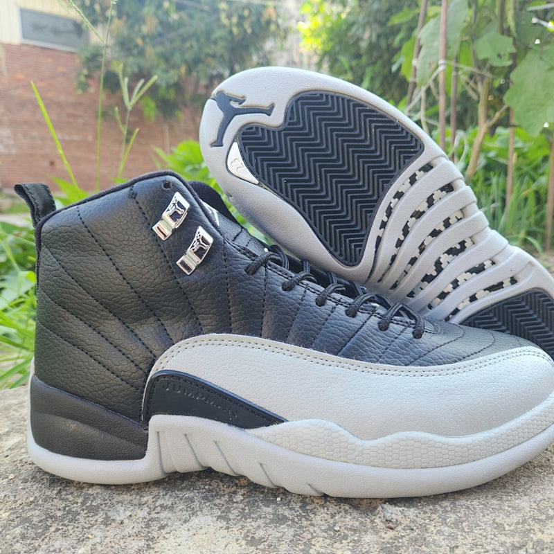 High Top Sneakers, Light Gray Black Colorway, Lace Up Design, Casual Gift for Sneaker Fans
