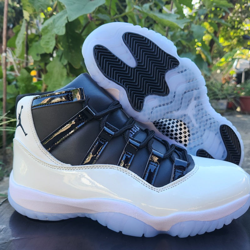 High Top Sneakers, White Black Colorway, Lace Up Design, Casual Gift for Sneaker Fans
