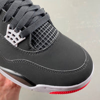 Mid Top Sneakers, Black Red Colorway, Lace Up Design, Casual Gift for Sneaker Fans