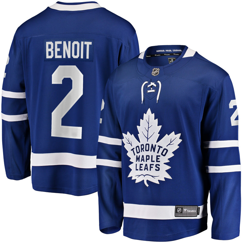 Toronto Maple Leafs Simon Benoit Blue Home Premier Breakaway Player Jersey