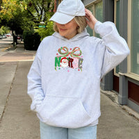 Christmas Nurse Hoodie, Santa Coquette Bow Nurse Hoodie, Holiday RN Medical Student Hoodie, Xmas Winter Pullover Hoodie, Nurse Holiday Present