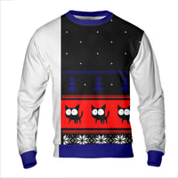 Adorable Cat Lover Christmas Sweater, Black Cat Ugly Christmas Sweatshirt, Festive Kitten Christmas Sweatshirt, Retro Cat Lover Xmas Crewneck