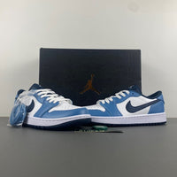 Low Top Sneakers, Blue White Black Colorway, Lace Up Design, Casual Gift for Sneaker Fans
