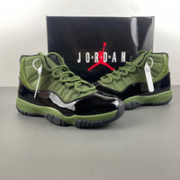 High Top Sneakers, Army Green Black Colorway, Leather Footwear, Lace Up Design, Casual Gift for Sneaker Fans