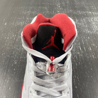 High Top Sneakers, White Black Red Colorway, Leather Footwear, Lace Up Design, Casual Gift for Sneaker Fans