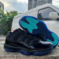 High Top Sneakers, Blue Black Colorway, Lace Up Design, Casual Gift for Sneaker Fans