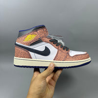 High Top Sneakers, White Black Orange Colorway, Lace Up Design, Casual Gift for Sneaker Fans