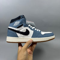 High Top Sneakers, Blue Colorway, Lace Up Design, Casual Gift for Sneaker Fans