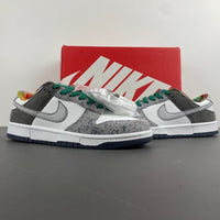 Low Top Sneakers, White Green Colorway, Lace Up Design, Casual Gift for Sneaker Fans
