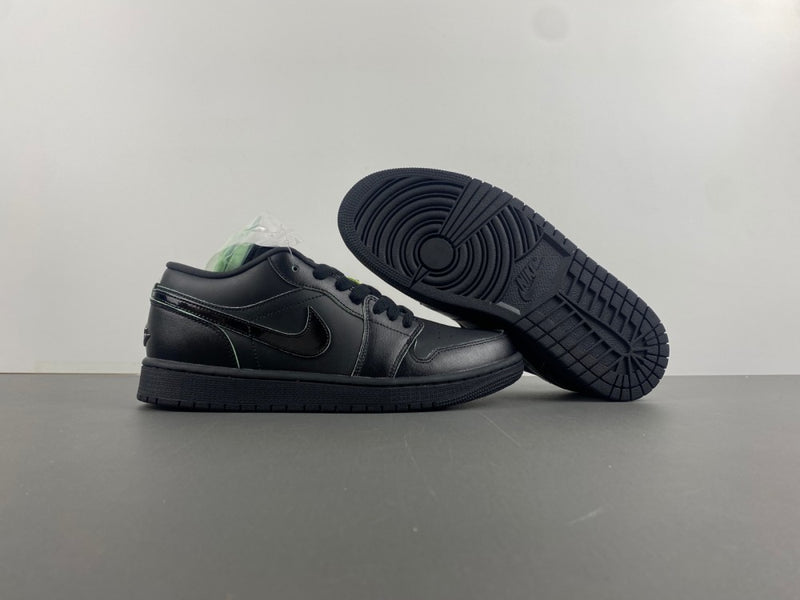 Low Top Sneakers, Black Green Colorway, Lace Up Design, Casual Gift for Sneaker Fans
