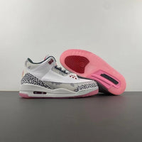 Low Top Sneakers, White Pink Gray Colorway, Lace Up Design, Casual Gift for Sneaker Fans