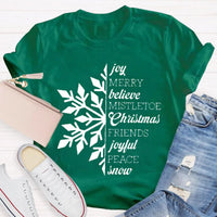 Holiday Snowflake T-Shirt, Christmas Snowflake Shirt, Winter Graphic Tee, Comfy Xmas Snowflake Shirt, Christmas Present for Women and Men