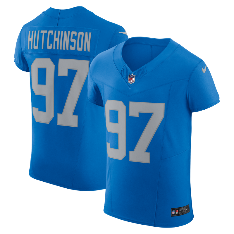 Detroit Lions Aidan Hutchinson Blue Alternate Elite Jersey