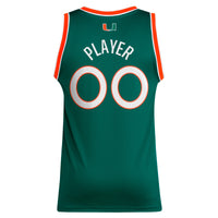 Miami Hurricanes NIL Pick-A-Player Basketball Jersey - Green