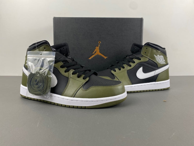 Mid Top Sneakers, Green Black Colorway, Lace Up Design, Casual Gift for Sneaker Fans