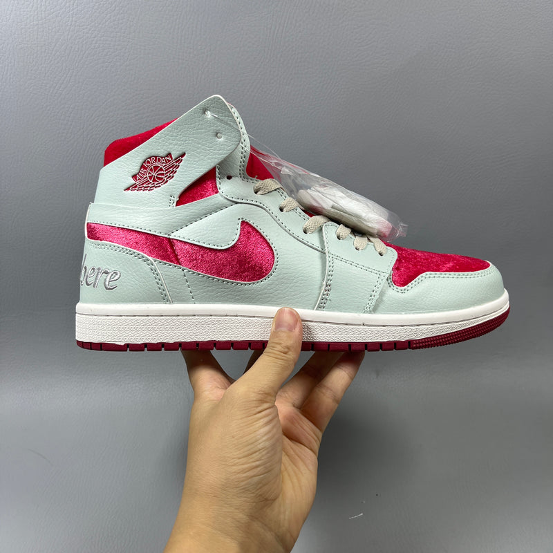 High Top Sneakers, Red Colorway, Lace Up Design, Casual Gift for Sneaker Fans