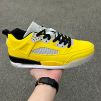 Low Top Basketball Shoes, Yellow Gray Colorway, Lace Up Design, Casual Gift for Shoe Lovers