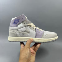 High Top Sneakers, Purple Gray Colorway, Lace Up Design, Casual Gift for Sneaker Fans