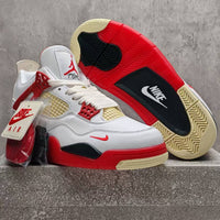 Mid Top Sneakers, Red Colorway, Lace Up Design, Casual Gift for Sneaker Fans