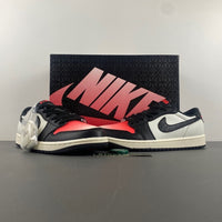 Low Top Sneakers, White Black Red Colorway, Lace Up Design, Casual Gift for Sneaker Fans