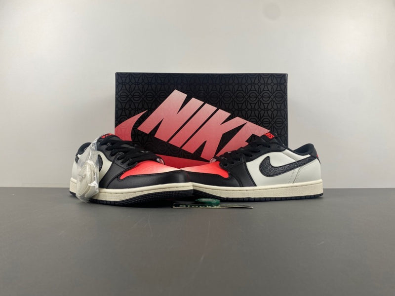 Low Top Sneakers, White Black Red Colorway, Lace Up Design, Casual Gift for Sneaker Fans