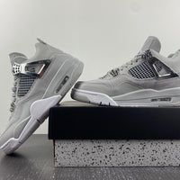 Sneakers, Silver Colorway, Leather Footwear, Metallic Finish, Lace Up Design, Casual Gift for Sneaker Fans